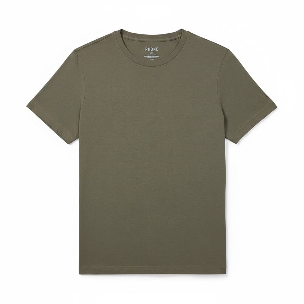 Rhone Element Tee Men's Medium Sage Green Pima Cotton Blend Workout Short Sleeve